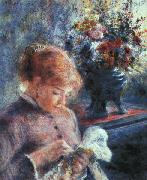 Pierre Renoir Lady Sewing oil painting picture wholesale
